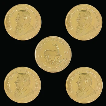 5VNT 1967 m. Pietų Afrikoje Krugerrand 1OZ Aukso Monetos Paul Kruger Žetono Vertės, Kolekcines, Monetas