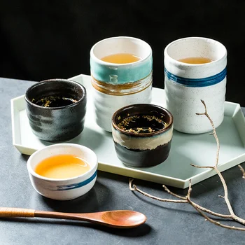 60/120/300ml Kinijos tradicinės retro stiliaus asmenybės paprasta keramikos arbatos puodelio popietę arbatos puodelio kavos puodelį, maža vyno taurė