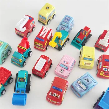 6pcs Traukti Atgal, Automobilių Žaislai Mobiliųjų Mašinų Parduotuvė Statybinės Fire Truck Taksi Modelį Baby Mini Automobilių Dovana Vaikams, Žaislai