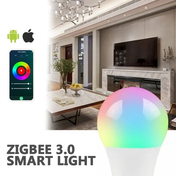 8 vnt. tuya Zigbee Lemputė rgb/bmt LED lemputės suderinamos su smartthings Alexa 