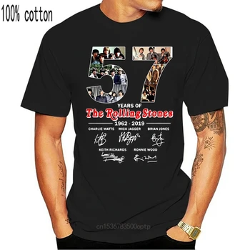 Akmenys 57Th Jubiliejų Rock N Roll Black Marškinėliai