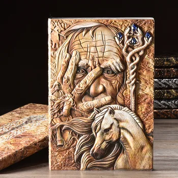 Anaglyph Gilding Burtininkas Sąsiuvinis Retro Planuotojas Bronzos Knygos, mokyklinės prekės, Raštinė, Kultūros ir Švietimo Retro notebook