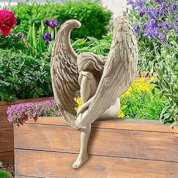 Angel Duomenys Statula Namų Darbastalio Apdaila Ornamentu Angelo Skulptūros Kūrybos Skulptūra Apdailos Angelas WingsDecoration