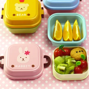 Animacinių Filmų Sveikas Plastiko Priešpiečių Dėžutė Mikrobangų Krosnelė Pietūs Bento Dėžutės Maisto Konteineryje Indai Vaikas Childen Lunchbox