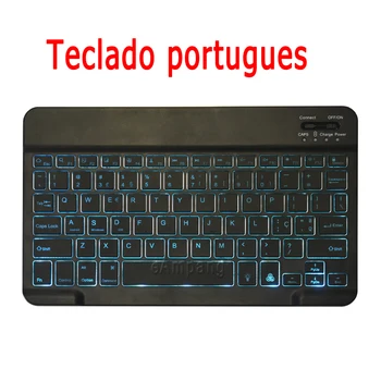 Apšvietimu portugalijos Keyboard Case For Samsung Galaxy Tab 8 8.0 10.1 2019 10.5 2018 SM T290 T295 už p200 P205 T510 T515 T590 T595