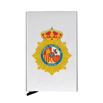 Aukštos Kokybės Placa de policía española Ispanijos Policijos Ženklelį Automatiškai Pop-Up Kredito Kortelės Laikiklio Dangtelį Rda Aliuminio Kišenėje Piniginės