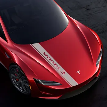 Auto Gaubtas Variklio Dangtis Sport Stiliaus Etiketes ir Lipdukus, Automobilių Apdailos Tuning Aksesuarai Tesla Logotipą, Modelis 3 S X Y P100D