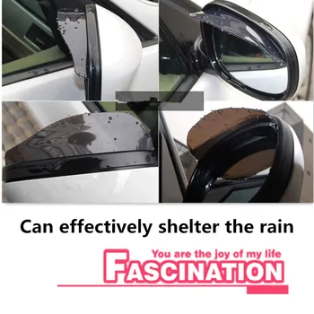 Automobilio stilius galinio vaizdo veidrodėlis, lietaus antakių lipdukai 