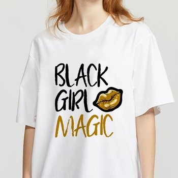 Black Girl Magic marškinėliai Moterims Afrikos Black Girl Moterų marškinėliai Korėjos Drabužių Moterims T-shirt Gatvės Drabužiai