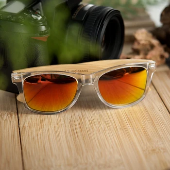 BOBO PAUKŠČIŲ Rankų darbo Medienos Saulės Akiniai Retro Poliarizuoti Akiniai UV400 akiniai nuo saulės Dovanų Dėžutėje V-CG008