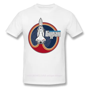 BURAN Sovietų Shuttle T-Shirt Vyrai Aukščiausios Kokybės Medvilnės Trumpos Vasaros Rankovės Kosmoso Kelionių Užimti Mars 2026 Atsitiktinis Marškinėliai Laisvas