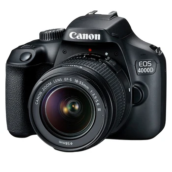 Canon EOS 4000D DSLR Fotoaparatas su EF-S 18-55mm f/3.5-5.6 DC III Priartinimo Objektyvas