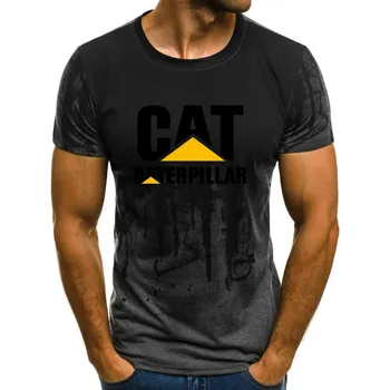 Caterpillar 3DT vyriški T-Shirt,Vasaros Avataras T-Shirt, Juoda Polies, vyriški Laisvalaikio Sporto Orui Ir Greitai Džiūstantys Plius SizeTop