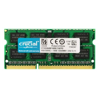 Cruclal DDR3L RAM 4GB / 8GB 1 600MHZ Nešiojamojo Kompiuterio Atminties Modul SODIMM RAM Žemos įtampos 1.35 V NON ECC