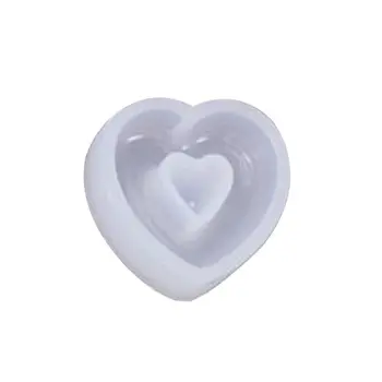 Crystal Epoksidinės Dervos Pelėsių Širdies Formos Dėžutė Tuščiaviduriai Pakabukas Žymą Liejimo Silikono Formų Rankų darbo 