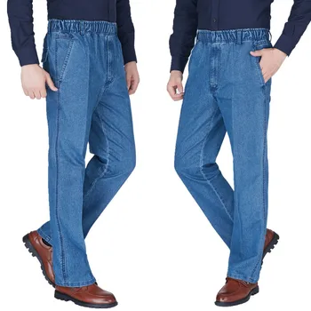 Dalį 2020 m. pavasario sezono plona elastinga juosmens elastinga atsitiktinis vyriški džinsai laisvi džinsai