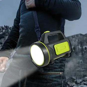 Daugiafunkcinis Aukšto ryškumo LED Žibintuvėlis Nešiojamų Prožektorius Mokamas Dėmesio Long-range Medžioklės Lempa Su šoniniu Šviesos