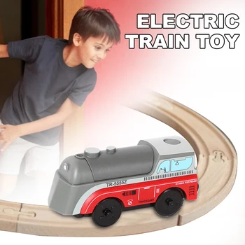 Daugiafunkcinis Greitojo Traukinio Žaislų Baterija Variklio Traukinio Vaikams, Mediniai Geležinkelio Elektrinio Traukinio Suderinama BRIO Medinis Takelis