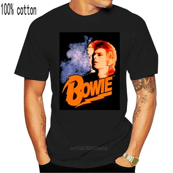 David Bowie Oranžinė Plaukų Black Marškinėliai Naujų Suaugusiųjų Humoro Tee Marškinėliai