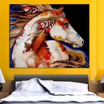 Dažų numeris meno tapybos numeriai Gyvūnų arklių Europos stilius, dekoratyvinis dažymas, suaugusiųjų ranka-dažytos dekompresija
