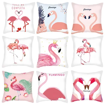 Dekoratyvinis Sofos Pagalvėlių Atveju Havajų Flamingo Lovos Pagalvę Padengti Namų Dekoro Automobilių Pagalvėlė Padengti Mielas Pagalvės Užvalkalą Atogrąžų Šalis