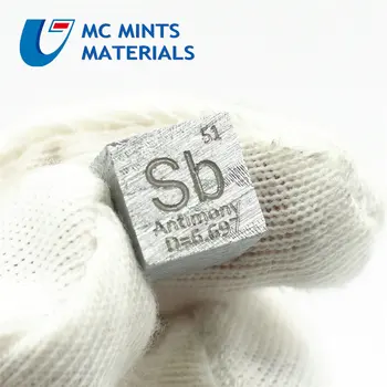Didelio Grynumo stibis, Stibio 3N Sb Kubo 10x10x10mm99.9% mokslinių Tyrimų Elementas Metalo Liepsną Suvirinimo Medžiagos, Chemija