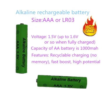 Didelis Energijos Efektyvumas ir Mažas Savaiminio Išlydžio 1,5 V LR03 AAA Šarminės Baterijos Įkrovimo Žaislų Kamera Mic Shavermice