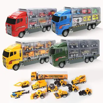 Didelis Sunkvežimis, Konteineris Mini Lydinio Diecast Automobilio Modelis 1:64 Žaislai, Transporto Priemonės, Vežėjas Sunkvežimių Inžinerijos Automobilio Ekskavatorių Papuošalai Kidstoys