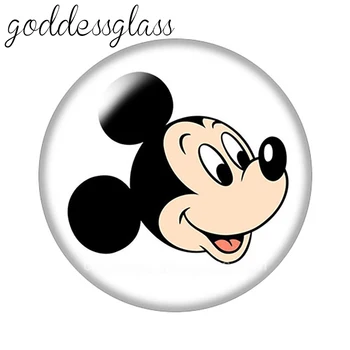 Disney Mickey Minnie Mouse Vaikams Dovanų 10vnt Turas foto 18mm snap mygtukų 18mm snap karoliai 
