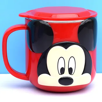 Disney Princesė Mickey Mouse Puodeliai Šaldytų Elsa Anna Pieno Taurės 3D Animaciją Dygsnio Minnie 316 Nerūdijančio Plieno Puodelis Vaikams Sippy Cup Dovana