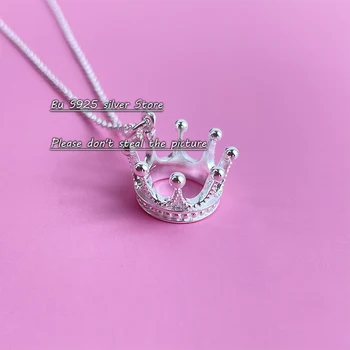 Dizaineris aukštos kokybės karalienės karūnos Pakabukas S925 sterlingas sidabro inkrustacijos diamond clavicle grandinės Valentino dienos, gimtadienio dovana