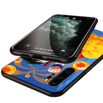 Dragon Ball Saiyan Gokas Silikoninis Dangtelis, Huawei P40 30 P20 Pro P9 P10 Lite E Plius 2019 Juoda Telefono Dėklas Fundas Coque