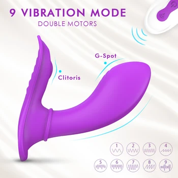 Drugelis Dildo Vibratorius Nešiojami G Spot Klitorio Stimuliatorius Massager Belaidė Įkraunama Sekso Žaislas Moterims Masturbator