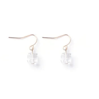Europos ir Amerikos papuošalai retro kvadratinių stiklo karoliukai mini cukraus kubo auskarai auskarai auskarai auskarai