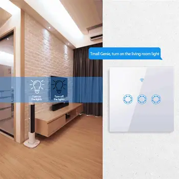 Europos Standartą Tuya Smart WIFI Touch Perjungti Balsu Smart Wifi Sienos Jungiklis, Pažangus Jungiklis Alexa 