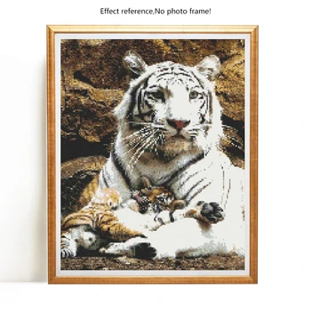 Evershine Diamond Tapybos Tigras Cirkonio Nuotraukas Gyvūnų Diamond Siuvinėjimo Kvadratiniu Kryželiu Rinkinys Namų Puošybai