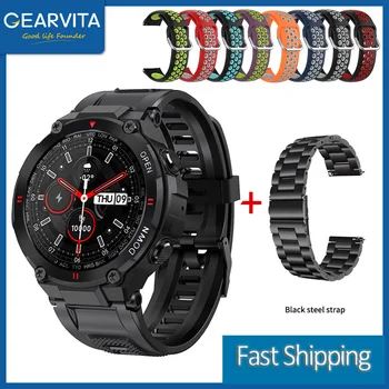 Gearvita K22 Smart Watch Vyrų Sport Fitness BT Skambučio Muzikos Kontroliuoti Širdies susitraukimų Žadintuvas Smartwatch Už 