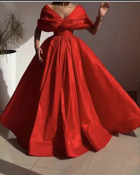 Geriausia Pardavimo Prom Dresses Raudona nuo Peties Apribota Rankovėmis Plisuotos Grindų Ilgis Kamuolys Suknelė Vestidos De Formature 2021