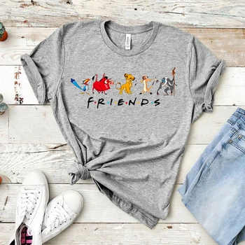 Gyvūnų Karalystė Marškinėliai Liūtas Karalius Draugais Marškinėliai Draugais Viršūnes&tee Juokingi Grafikos Atostogų T-shirt