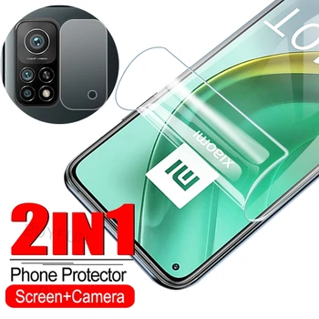 Hidrogelio telefono apsaugos Xiaomi Mi 10T mi10t Pro mi 10T Lite vaizdo Kamerą ir Ekraną minkštos apsaugoti filmas xiaomi 10t Ne Stiklo