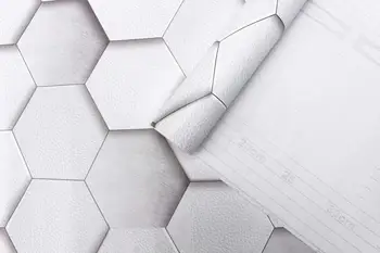 HongMei1217 3D atsparus Vandeniui Geometrinis Modelis Vonios Miegamojo Sienos Fone, Namų Dekoro Tapetai Lipni Vinilo Tapetai