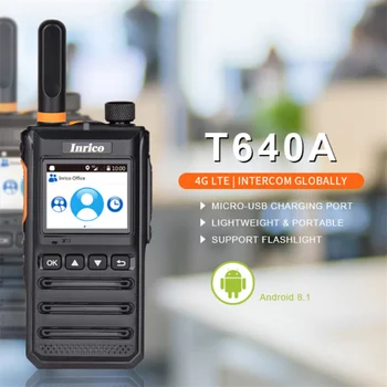 Inrico T640A Android 8.1 4G Tinklo Walkie Talkie Antenos Atskiras Belaidžio Karinės POC Radijas su GPS, 