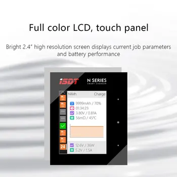 ISDT N8 LCD Ekranas Universal Baterijos Kroviklis AA ir AAA tipo Ličio jonų Akumuliatoriai 8 Lizdą, Greitai, Baterija, Įkroviklis