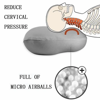 Iš visų pusių Miego Pagalvės 3D Mikro Airball Daugiafunkcinis Kiaušinis Kabina Pagalvė Minkšta Išskleidimo Kaklo Parama Galva Poilsio Oro Pagalvės