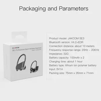 JAKCOM SE3 Sporto Belaidės Ausinės Naujas produktas, kaip ir ausines per ausies pumpurai gyvi atveju vertus nemokami žaidimai