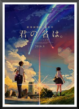 Japonų Anime, Jūsų Vardą Filmą Kraft Popieriaus, Plakatai HD Meno Plakatas Spausdinimo Namų Dekoro Tapybos siena lipdukas