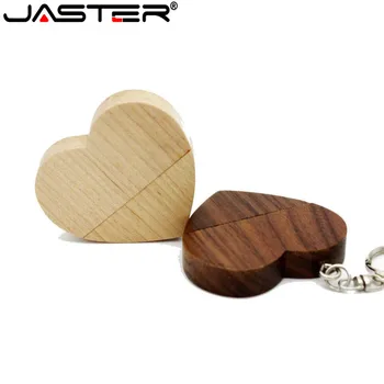 JASTER Mediniai Širdies Usb 2.0 flash drive, Memory Stick PenDrive 4GB iki 64GB Įmonės Logotipu individualų Vestuvių Dovana fotografijos dovana
