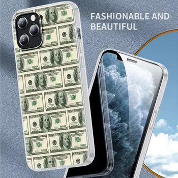 JAV Doleris Pinigų Atveju iPhone 11 12 Pro Max 7 8 Plius 6 6S + X XS XR SE 2020 Funda 