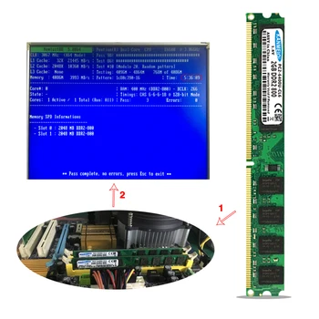 KANMEIQi DDR2 2GB 800mhz 667MHz KOMPIUTERIO Atmintis RAM 4 GB(2VNT*2GB) Memoria Modulis Naujas Suderinamas