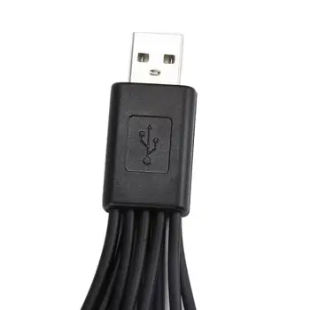 KARŠTA! 23cm Naudinga Juoda 10 1 USB 2.0 Versija Multi Įkroviklis Mobiliojo Telefono Kabelis Universalus Vyrų Multi Prijunkite Įkroviklio Kabelį